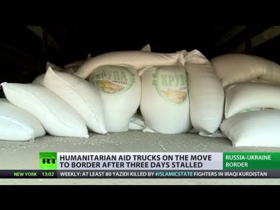 Convoy Contents: RT inspects trucks carrying humanitarian aid to E. Ukraine
