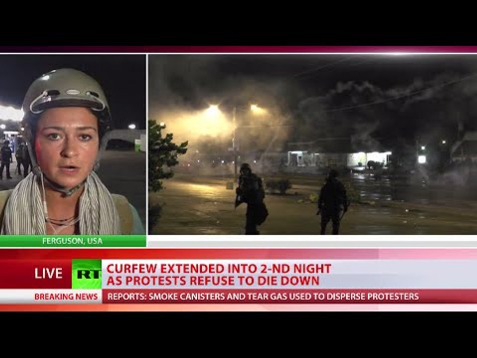 'Ferguson resembling war zone': More tear gas, cops in military gear, violence