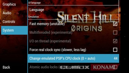 [PPSSPP][Android]Silent hill origins Setting