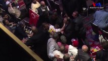 Anti-Erodgan protesters punched as they're escorted out of New York event