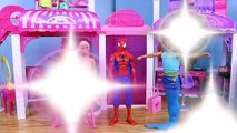 BARBIE MALL SELFIE Spiderman Mike Merman Disney Princess Merida DisneyCarToys Barbie Video