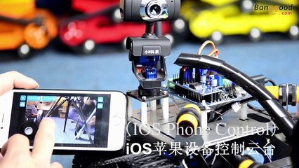 SMART ROBOT Xiao R DIY Wifi Video Control Tank conditional with Arduino and camera gimbal