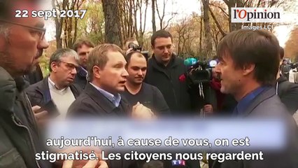 Face-à-face animé entre Hulot et des agriculteurs mécontents