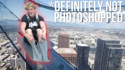 GLASS SLIDE 1,000 FEET IN THE SKY! -terrifying- - Logan Paul
