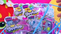 Large Blue Shopping Basket with Shopkins Season 4 12   5 Packs with Surprise Blind Bags