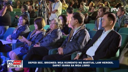 DepEd Sec. Briones: Mga kuwento ng Martial law heroes, dapat isama sa mga libro