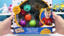 Learn Colors Shape Sorting Cupcakes | Stack Shapes & Match Colors