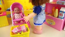 Baby Doli and Kitchen food toys baby doll play