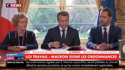 Loi travail: Macron reproduit sa mise en scène à l'américaine