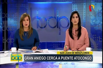 SJM: aniego dificulta tránsito cerca del puente Atocongo