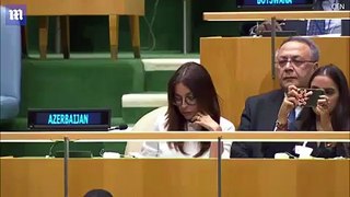 Hilarious: President's daughter takes selfies during speech at UN