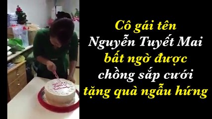 "Soái ca" giấu Iphone7 trong bánh kem tặng bạn gái