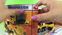 Play Doh play with Construction trucks aka Mighty Machines or Mighty Wheels for kids