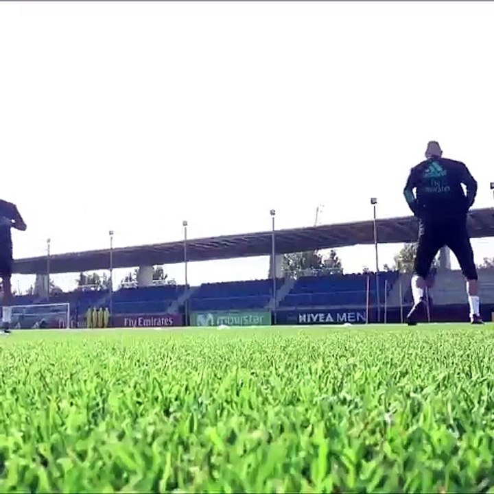 It's great to see @Benzema back on the training pitch at #RMCity!
