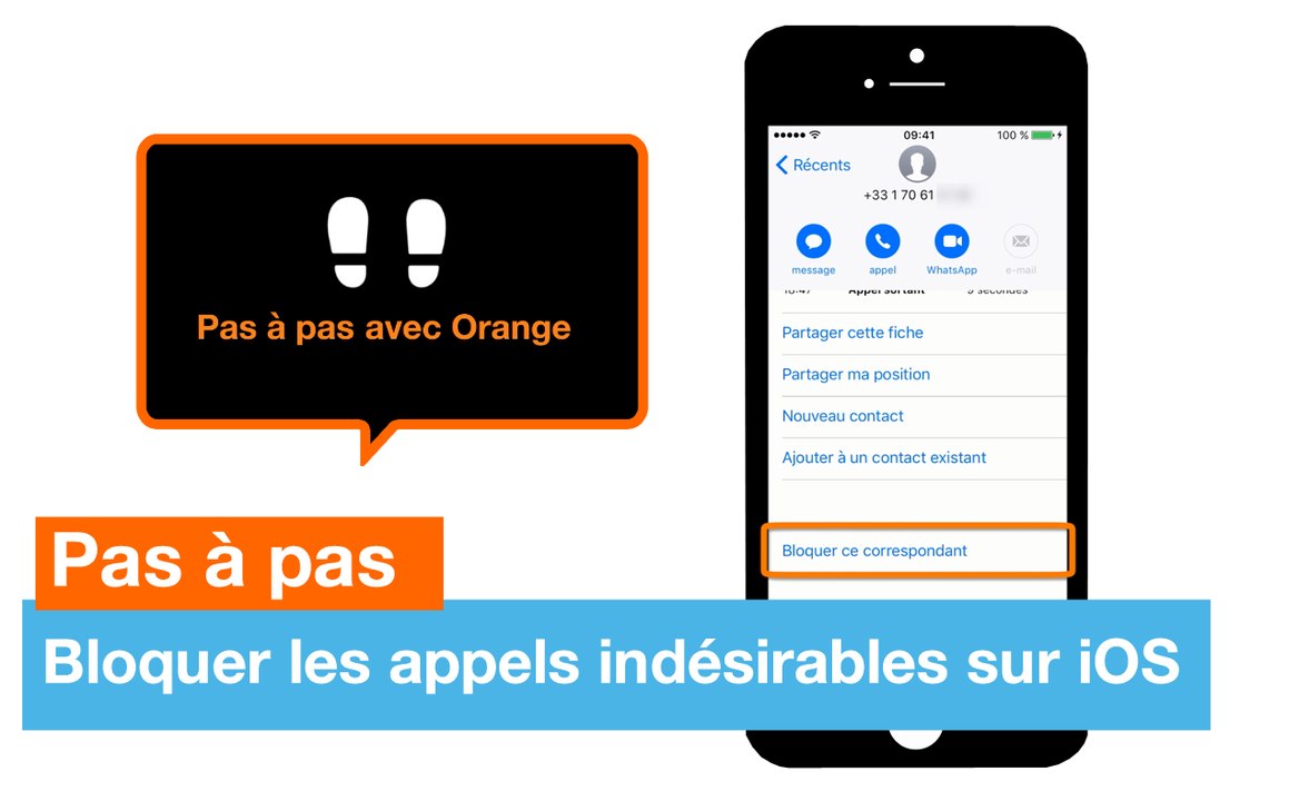 Pas à pas - Bloquer les appels indésirables sur iOS - Orange