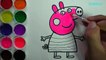 Dibuja y Colorea Peppa Pig de Arco Iris - Dibujos Para Niños - Learn Colors / FunKeep