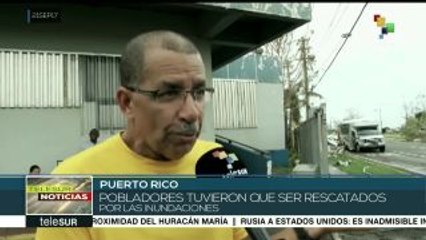 Huracán María causa inundaciones en municipio Toa Baja de Puerto Rico