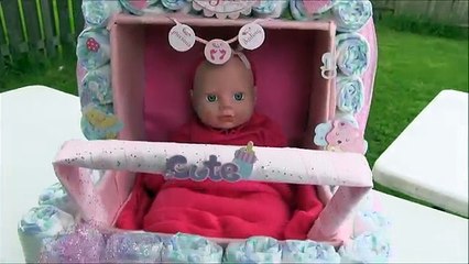 Como hacer una Carriola de pañales para Baby Shower