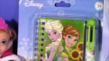 Disney Princess FROZEN Mega Lip Gloss Palette! FROZEN FEVER Anna & Elsa Journal PEN! Nail Polish!