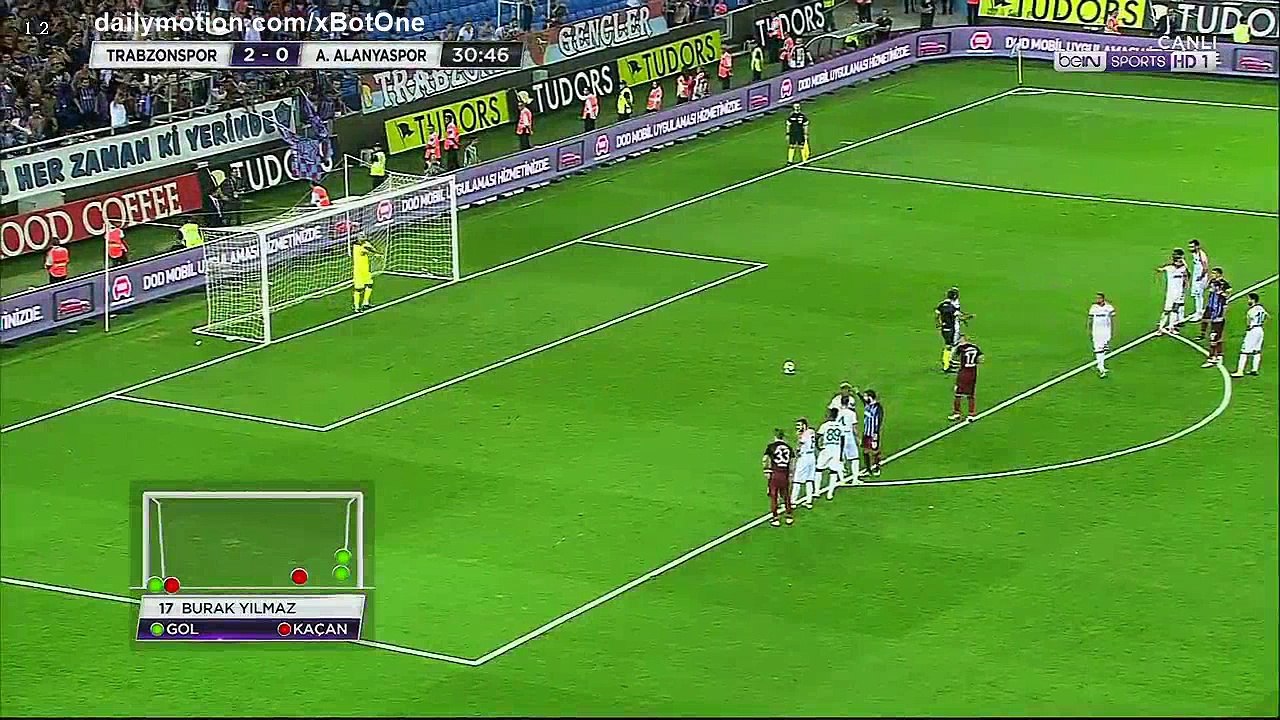 Burak Yilmaz penalty Goal HD - Trabzonspor 3 - 0 Alanyaspor - 22.09.2017 (Full Replay)