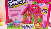 Shopkins GINGERBREAD HOUSE KIT Frosting Gummy Candy Food Craft Playset - Cookieswirlc Video