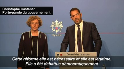 Castaner: La réforme du droit du travail est "légitime"