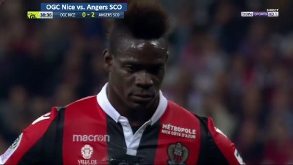 1-2 Mario Balotelli Goal - OGC Nice 1-2 Angers SCO - 20.09.2017 HD