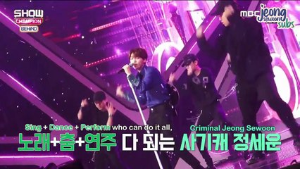[ENG SUB] 170912 Jeong Sewoon Show Champion Behind