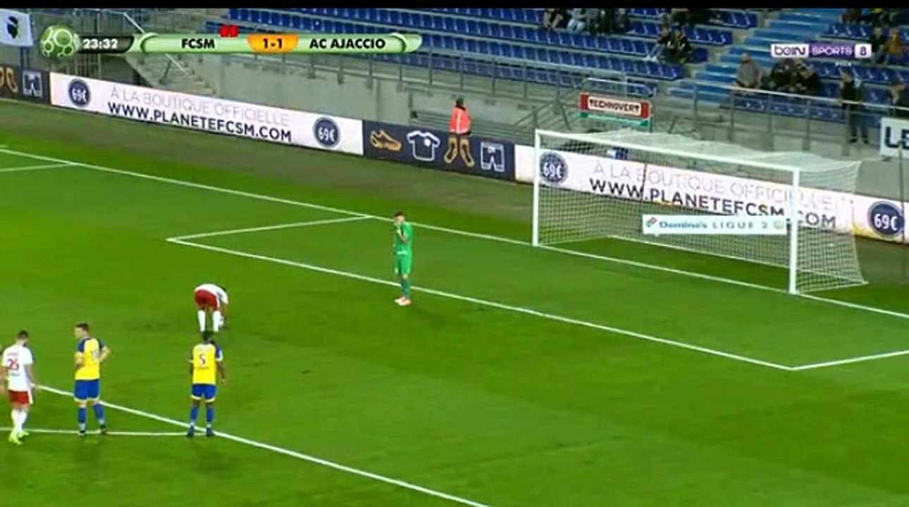 1-2 Johan Cavalli Penalty Goal - FC Sochaux 1-2 AC Ajaccio 22.09.2017