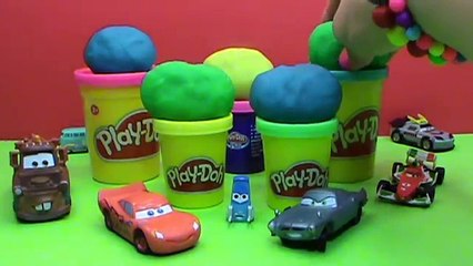 Des voitures Oeuf géant enfants foudre ouverture jouets vidéo 100 surprise disney pixar mcqueen ryan t