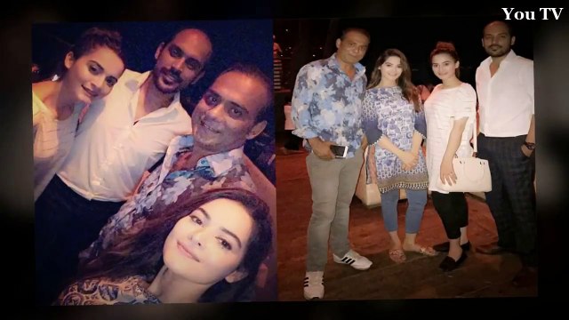 Aiman Khan and Minal khan at the birthday party of Wajahat Hussain last night