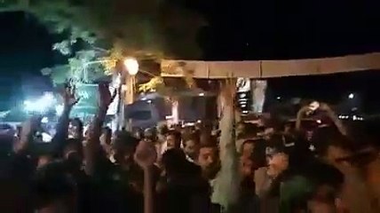 PML N workers chanting in front of Army Vehicle