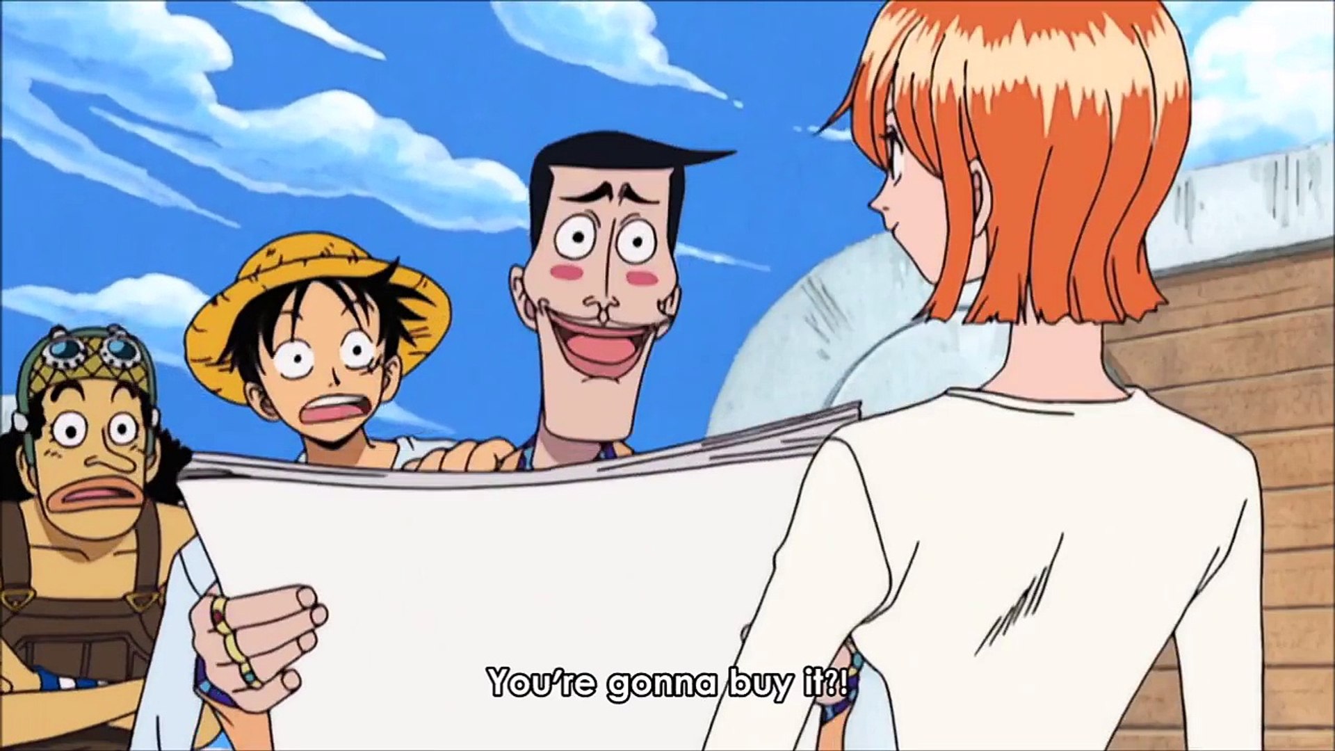 Nami will pay any price for some papers !! - Sanji will hand Luffy