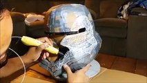 how to make a stormtrooper helmet using a 3D printing pen.