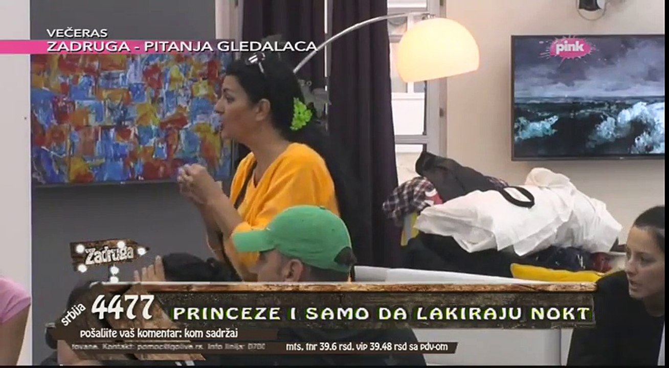 Zadruga - Polivanje vodom i bacanje hrane 22.09.2017