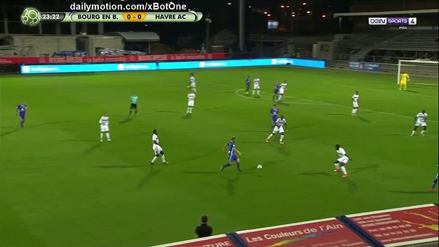 Bourg Peronnas 1-0 Le Havre but Guillaume Heinry - 22.09.2017