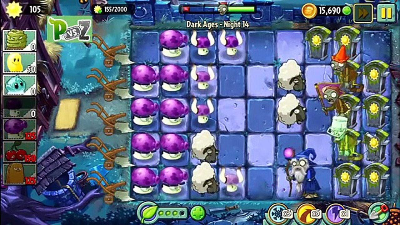 Plants vs Zombies 2- Dark Ages Part 2 - Night 14