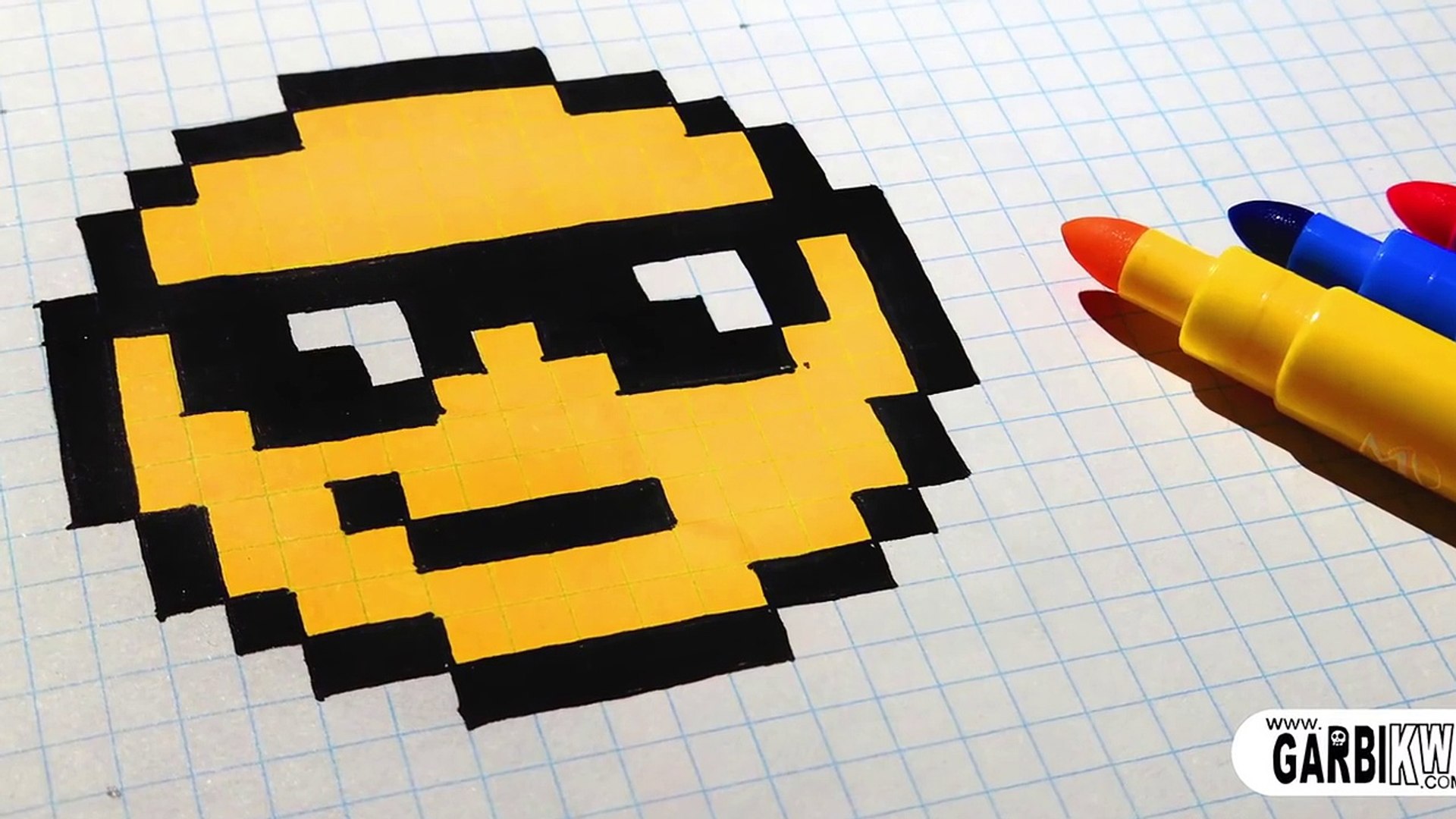 Handmade Pixel Art - How To Draw The Sunglasses emoji #pixelart - Vídeo  Dailymotion