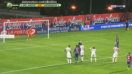 Gazélec Ajaccio 1-0 Châteauroux but Yoann Court  - 22.09.2017