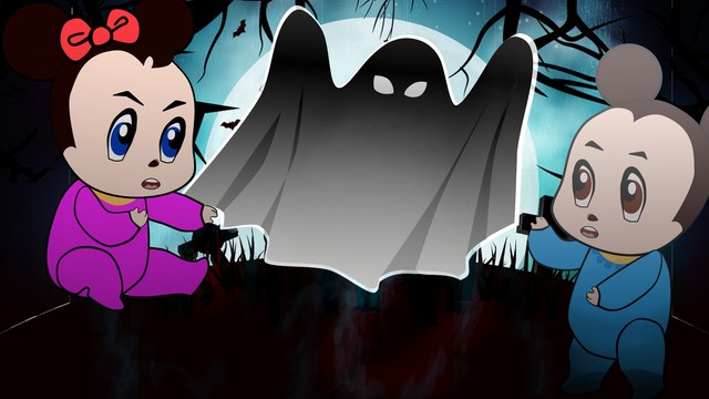 Mickey Mouse & Minnie Mouse Attacked By Ghost Funny Story! Cartoons Sun & Moon Finger Family Song