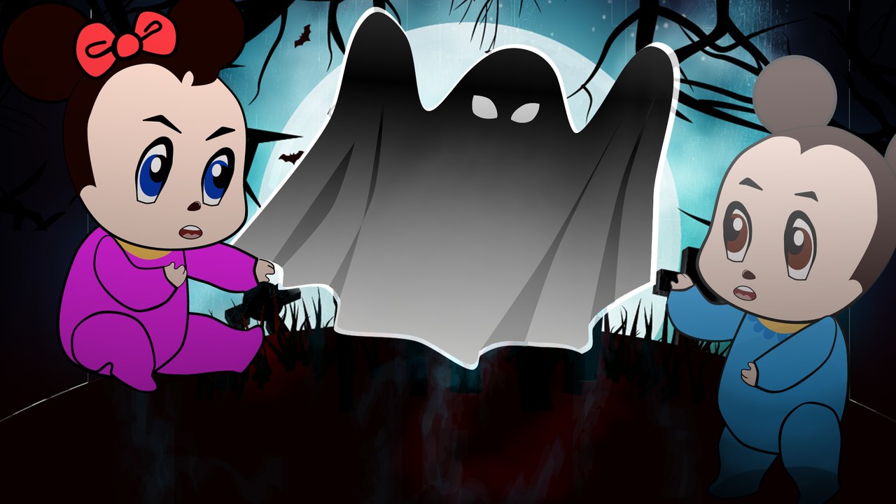 Mickey Mouse & Minnie Mouse Attacked By Ghost Funny Story! Cartoons Sun & Moon Finger Family Song