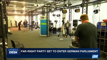 i24NEWS DESK |  Far-right party set to enter German parliament  | Saturday, September 23rd 2017