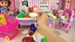 Baby doll kitchen and Kinder Joy Surprise eggs toys play