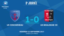 J8 : US Concarneau - US Boulogne CO (1-0), le résumé