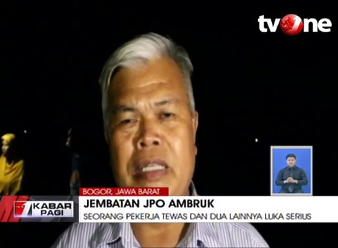 JPO Ambruk, Seorang Pekerja Tewas