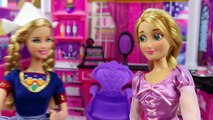 Anna y Elsa Cambios de Imagen Frozen Fiebre Congelada con Cenicienta Barbie Rapunzel.