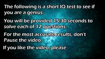 Genius IQ Test: 12 Questions
