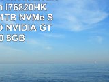 ASUS ROG G752VSXB72K OC Edition i76820HK 64GB RAM 1TB NVMe SSD  1TB HDD NVIDIA GTX