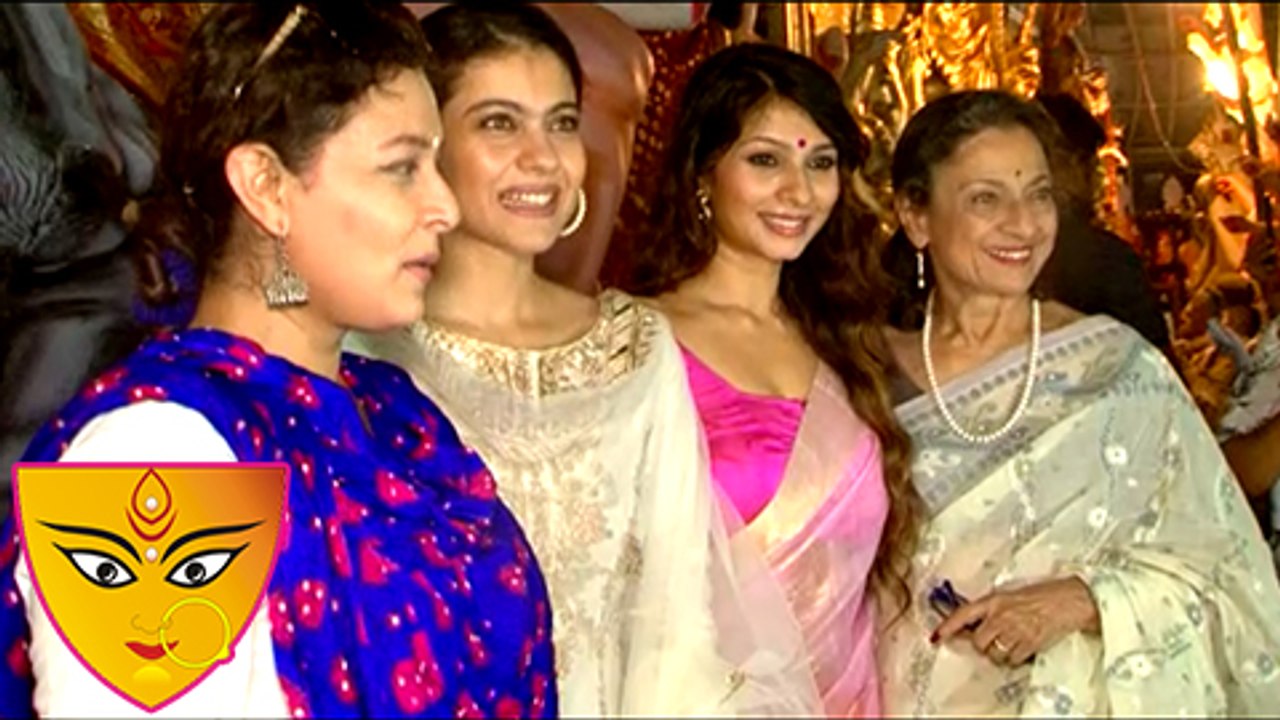 Kajol, Tanuja, Tanisha Celebrate Durga Puja | Navratri Special Pooja