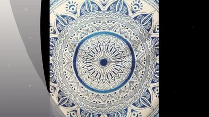 black and white mandala tapestry